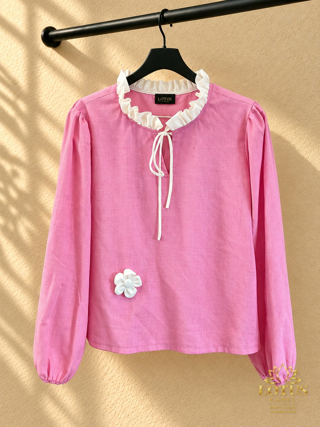 Áo hồng cổ bèo LOTUS LABEL